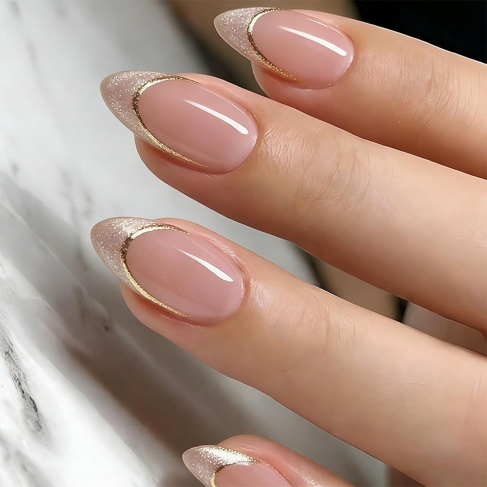 No.F725 Pink Cat's Eye Fingernails Patch 24pcs/Set