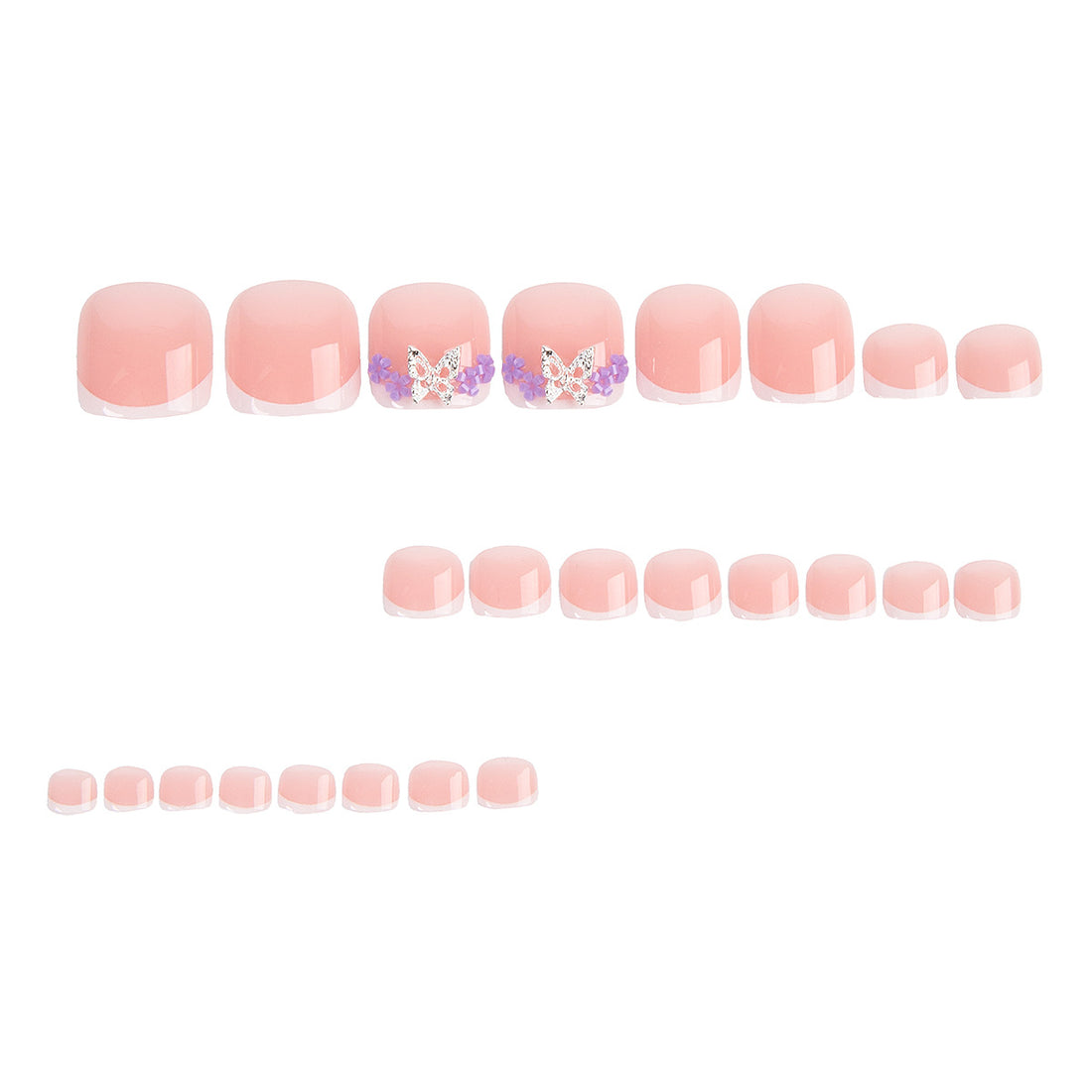 No.617 Butterfly Toenails Patch 24pcs/Set