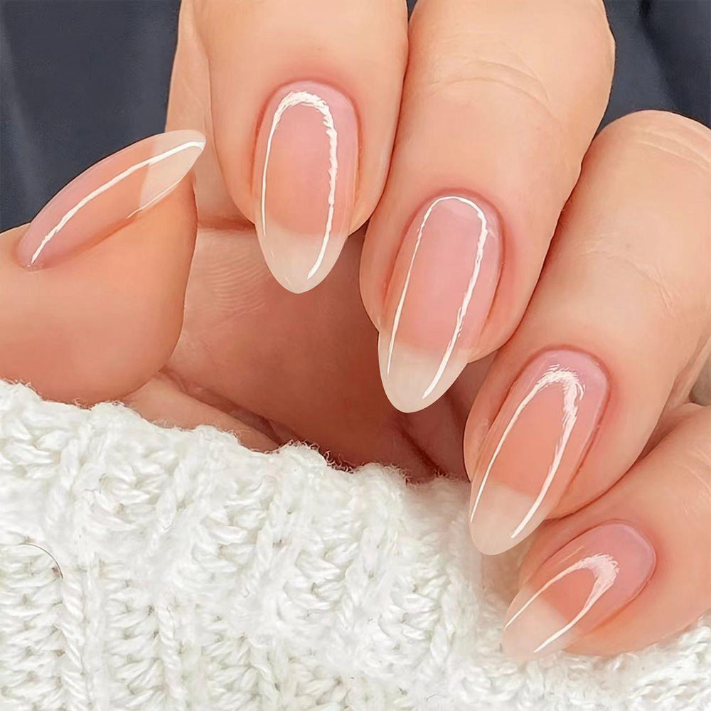 No.F726 Nude Pink Fingernails Patch 24pcs/Set