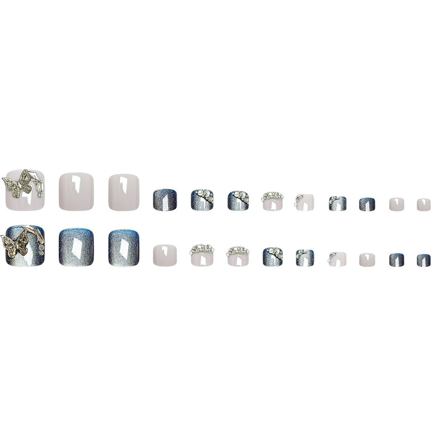 No.527 Butterfly Cat's Eye Toenails Patch 24pcs/Set