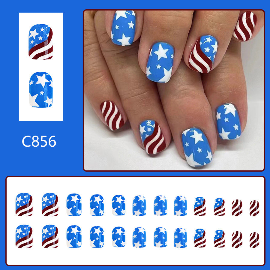 No.JNU30 Stripe Fingernails Patch 24pcs/Set