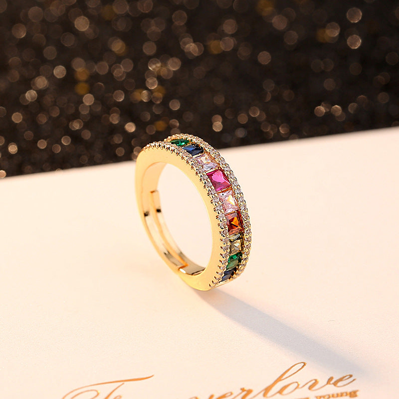 No.JR19 Colored Zircon Ring 1pc/set