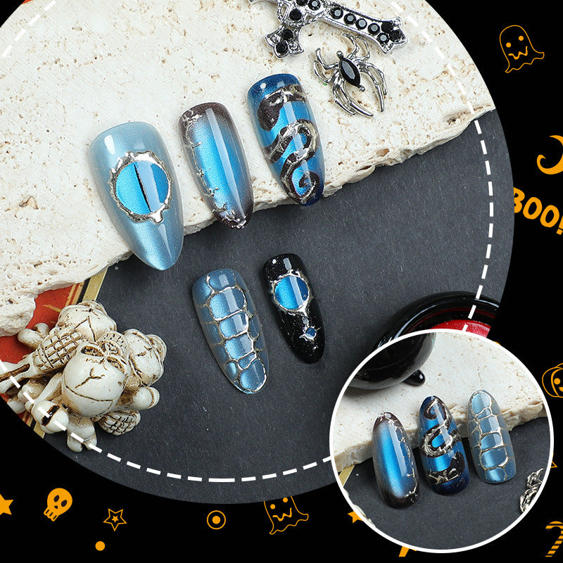 No.AW165 Halloween Cat's Eye Fingernails Patch 24pcs/Set