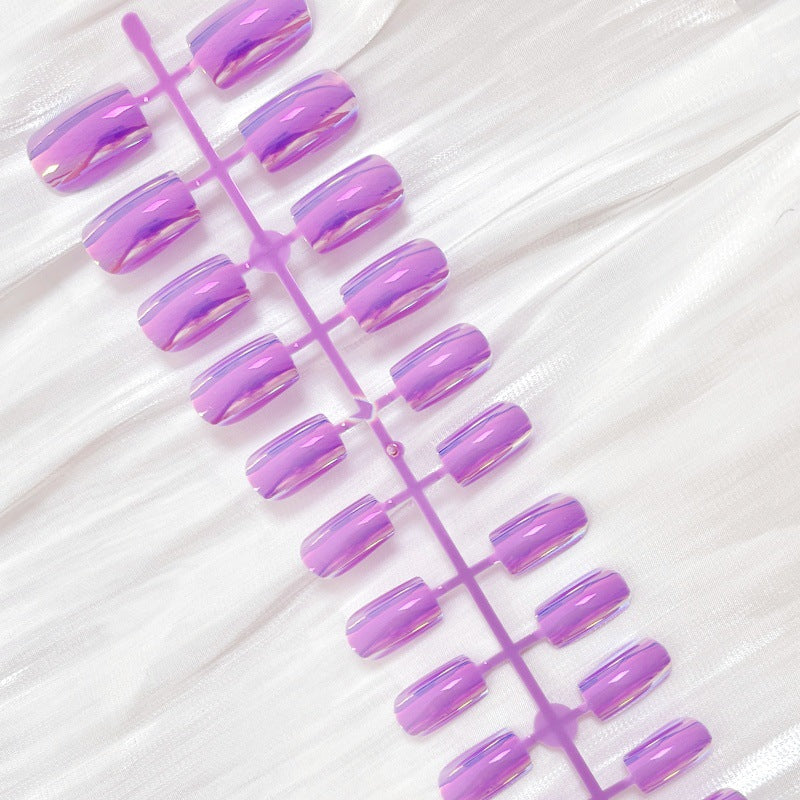 No.F733 Purple Fingernails Patch 24pcs/Set