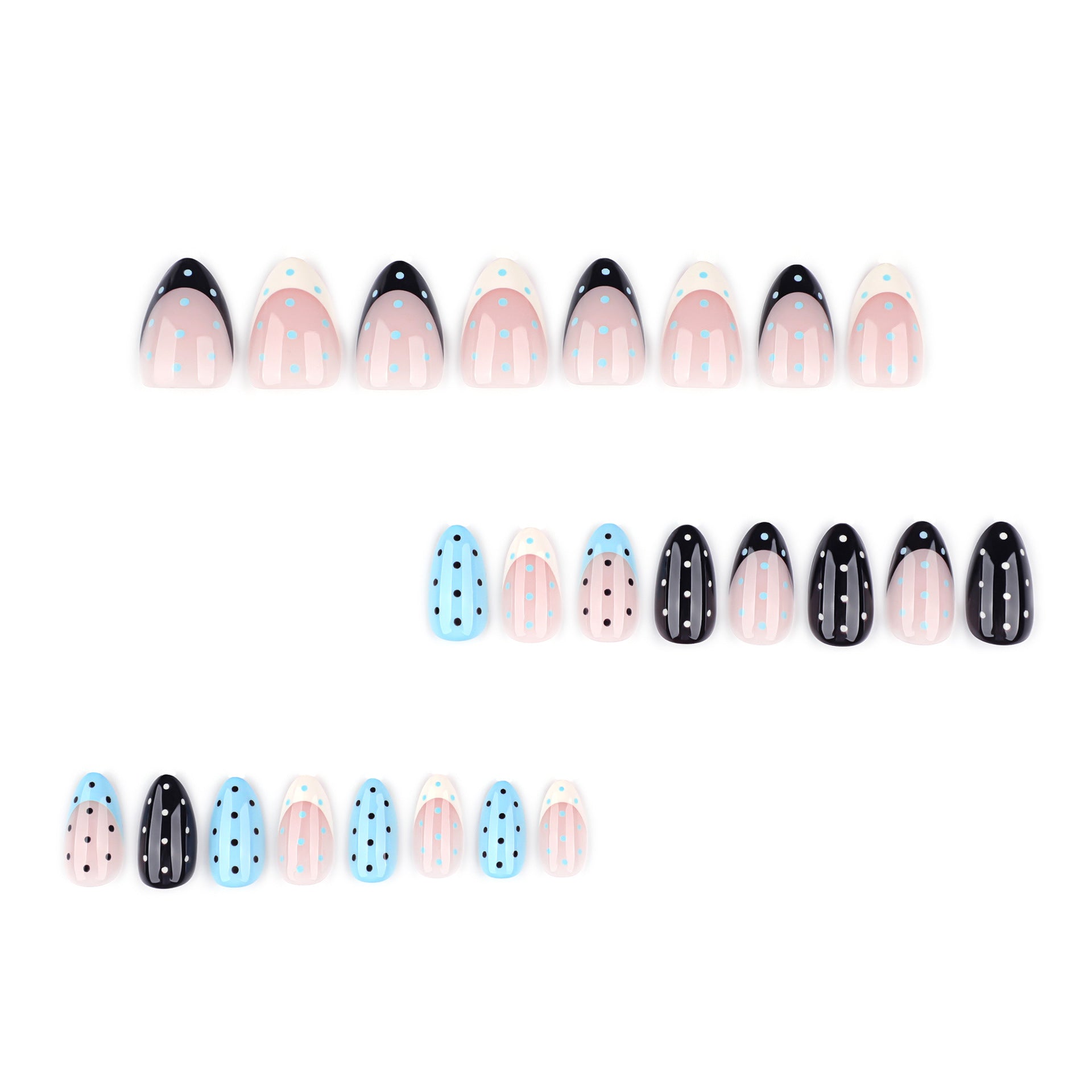 No.F788 Polka Dots Fingernails Patch 24pcs/Set