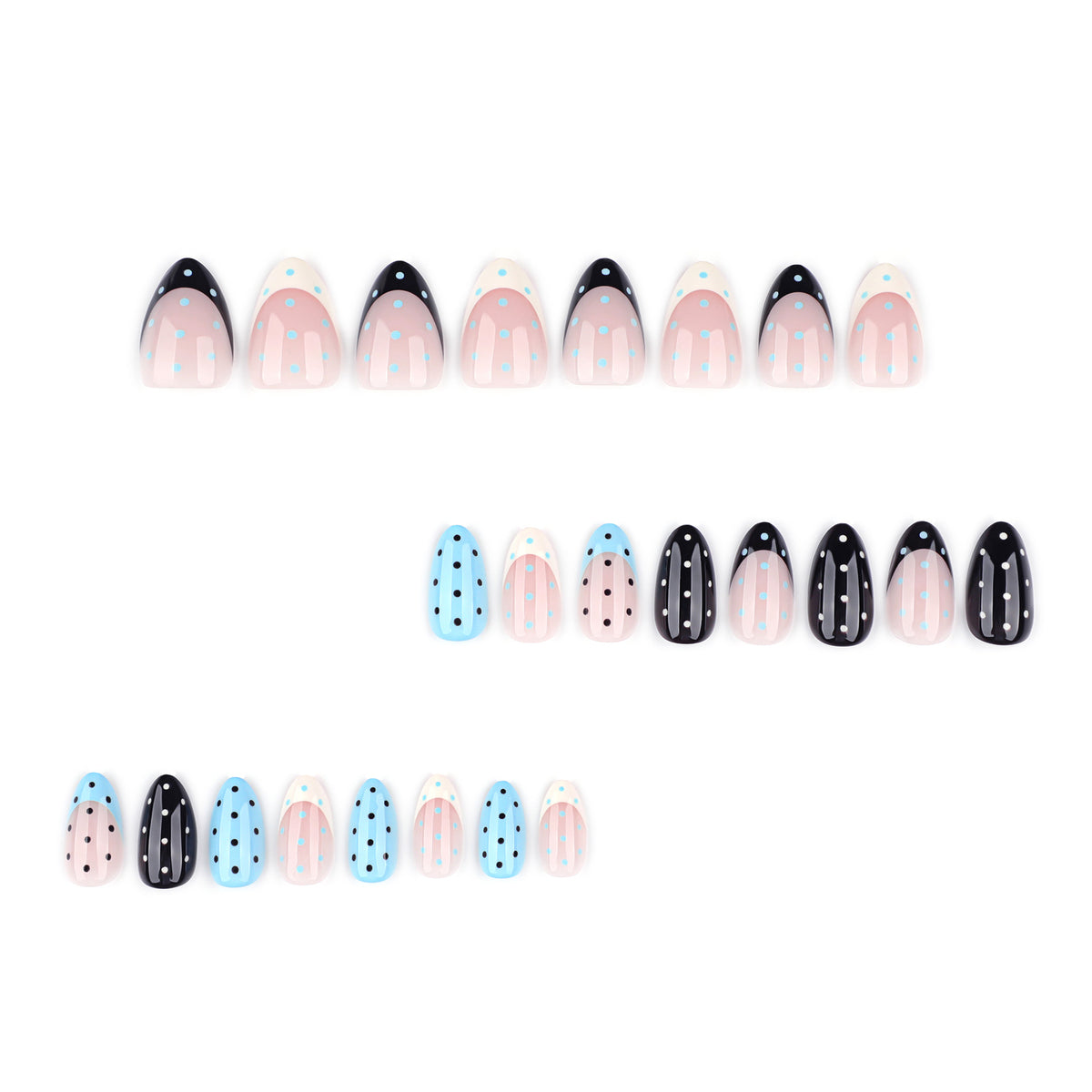 No.F788 Polka Dots Fingernails Patch 24pcs/Set