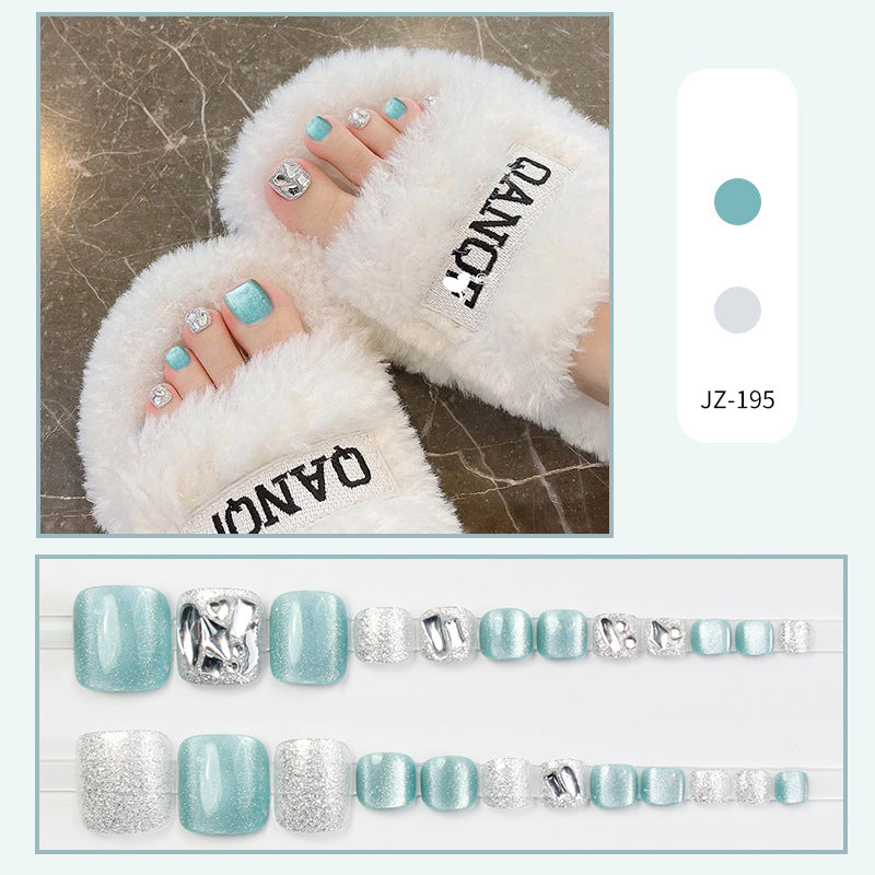 No.514 Light Green Cat's Eye Toenails Patch 24pcs/Set