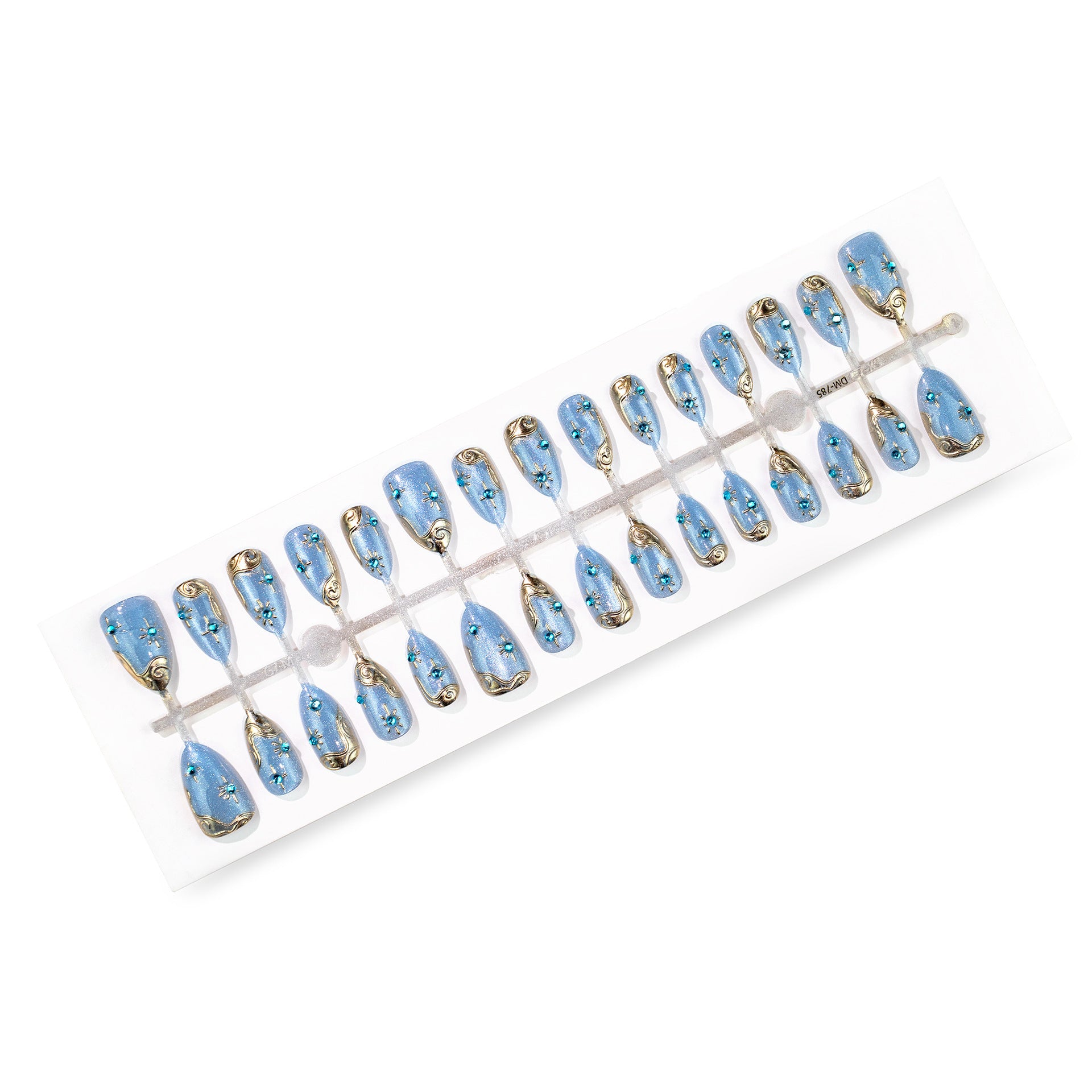 No.F821 Blue Cat's Eye Fingernails Patch 30pcs/Set