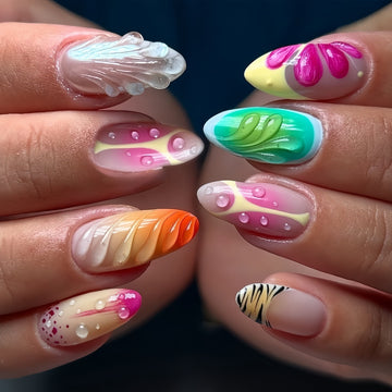 No.F478 3D Shells Fingernails Patch 24pcs/Set