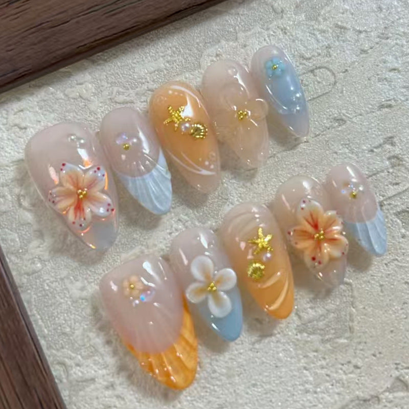 No.BH38 Beach Fingernails Patch 30pcs/Set