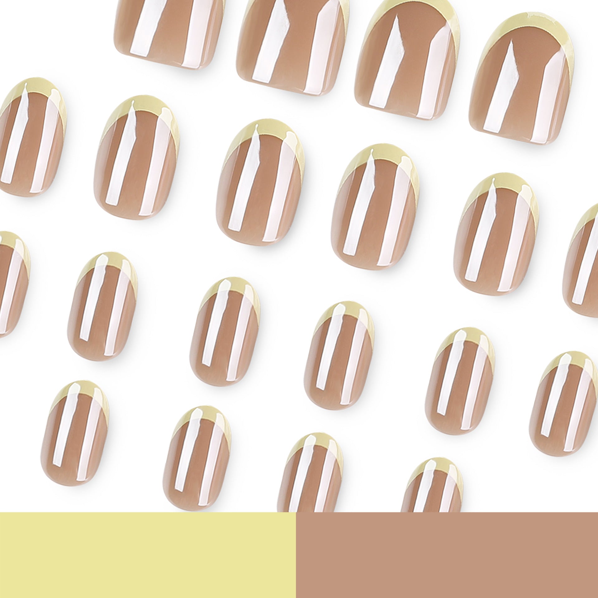 No.F789 Flash Coating Fingernails Patch 24pcs/Set