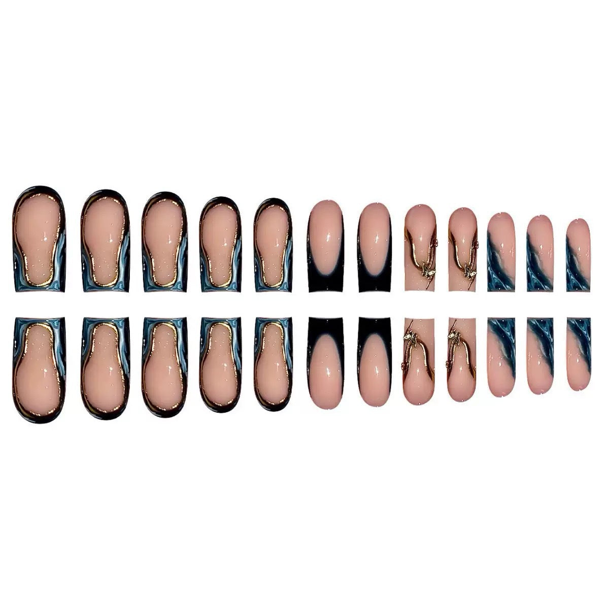 No.F684 Fashion Fingernails Patch 24pcs/Set