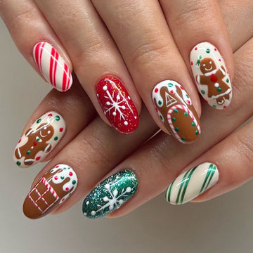 No.CM55 Christmas Cute Fingernails Patch 24pcs/Set