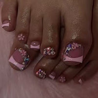 No.681 Light Pink Toenails Patch 24pcs/Set