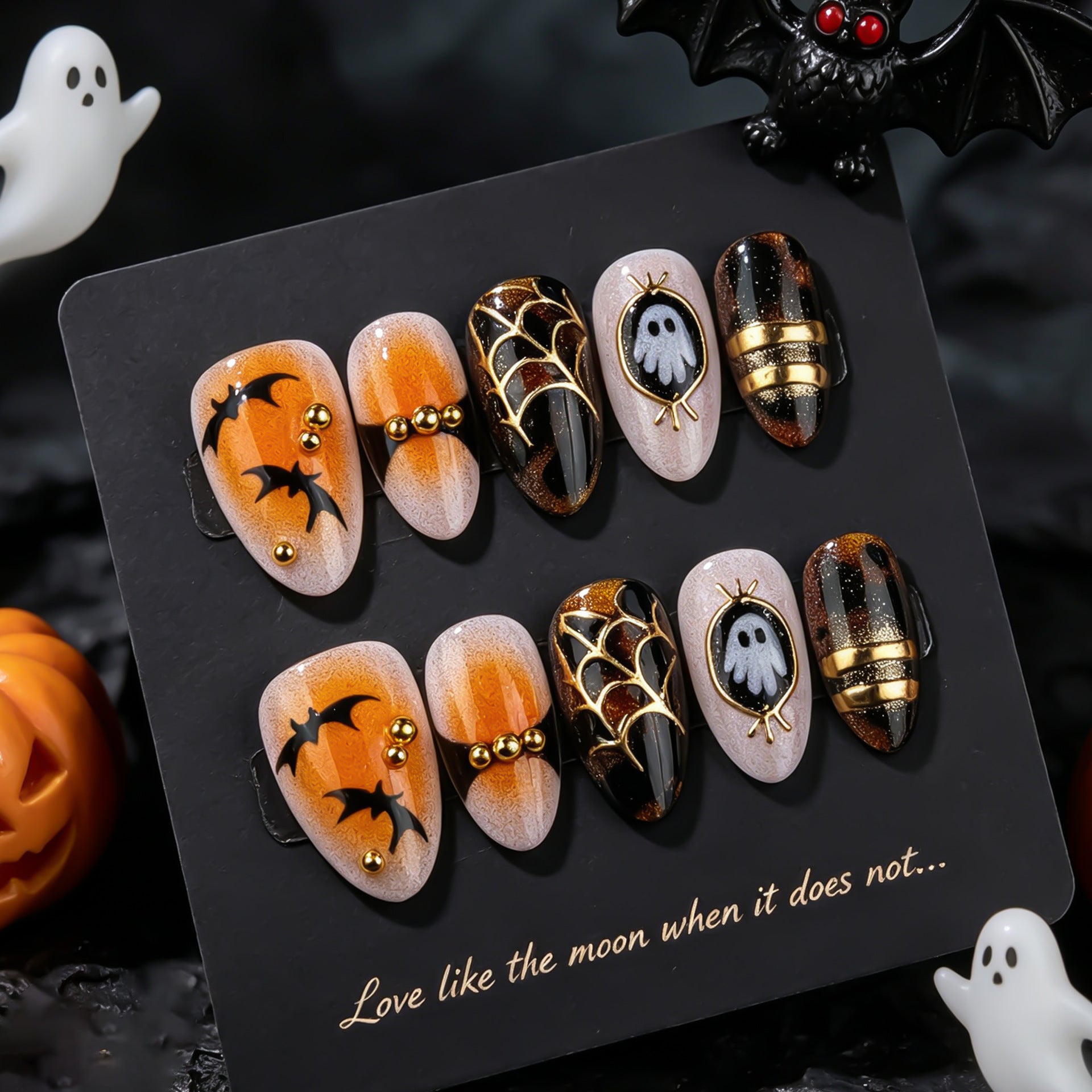 No.AW183 Halloween Ghost Fingernails Patch 24pcs/Set