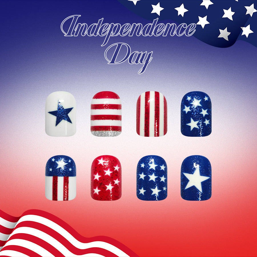 No.JNU31 National Flag Fingernails Patch 24pcs/Set