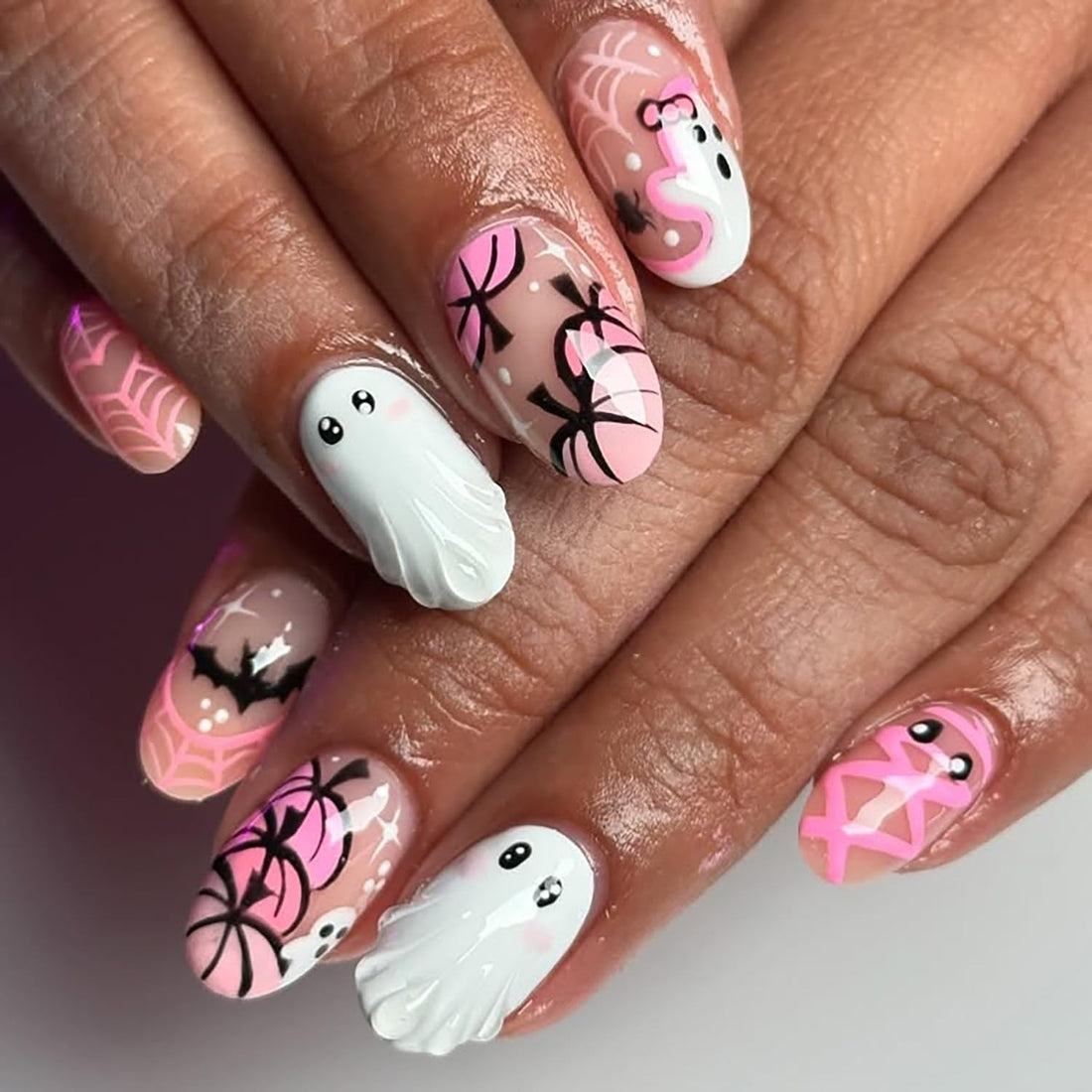 No.AW175 Halloween Cute Ghost Fingernails Patch 24pcs/Set