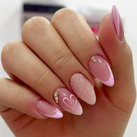 No.VN25 Gradient Glitter Fingernails Patch 24pcs/Set