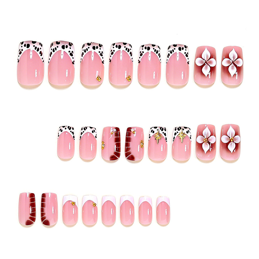 No.F629 Leopard Print Fingernails Patch 24pcs/Set