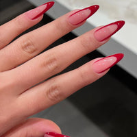 No.F110 Red Fingernails Patch 24pcs/Set