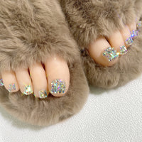 No.122 Sparkling Cute Press on Toenails 24pcs/Set