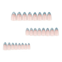 No.F41 Light Green Cat Eye's Short Fingernails Patch 24pcs/Set