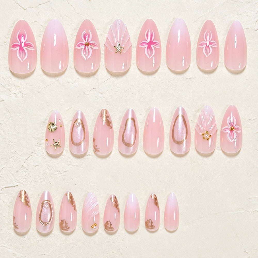 No.F749 Seashell Starfish Fingernails Patch 24pcs/Set