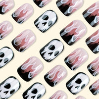 No.AW112 Halloween Flame Ghost Fingernails Patch 24pcs/Set