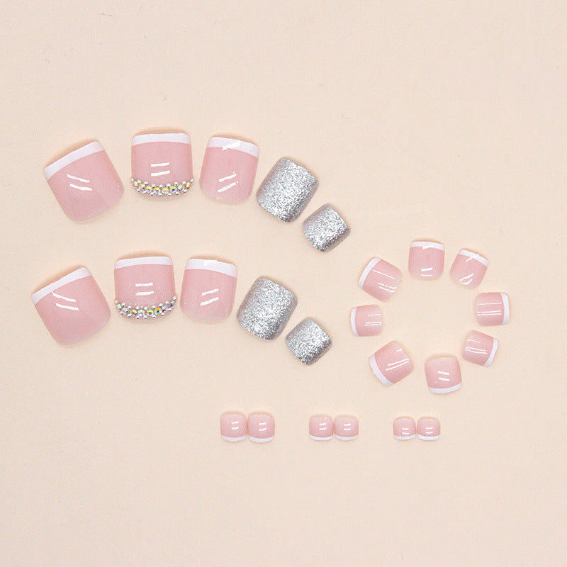 No.141 Flashing Diamonds Patches Toenails 24pcs/Set