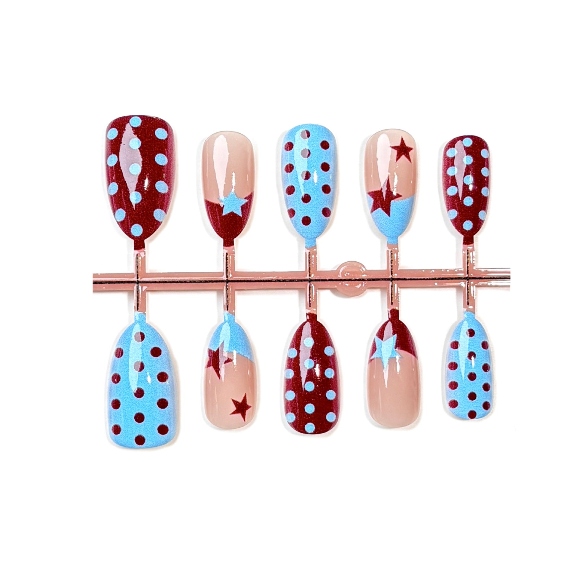 No.F802 Cute Blue Fingernails Patch 24pcs/Set