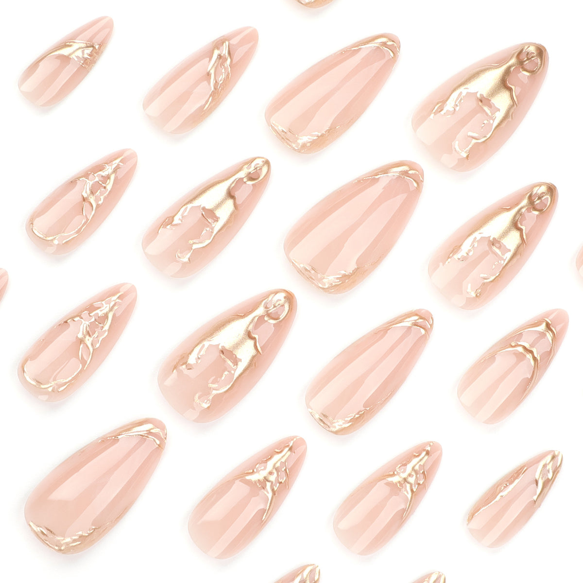 No.F697 Gold Fingernails Patch 24pcs/Set