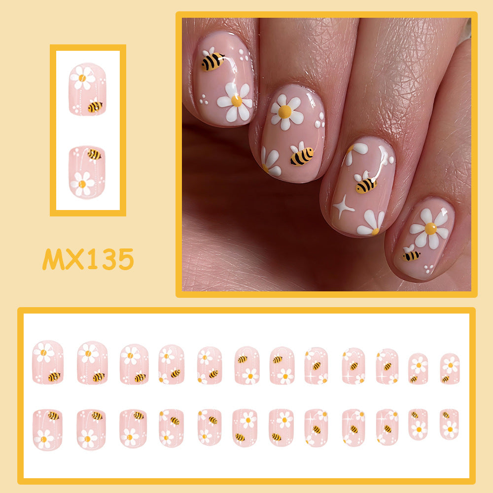 No.F755 Flowers Fingernails Patch 24pcs/Set