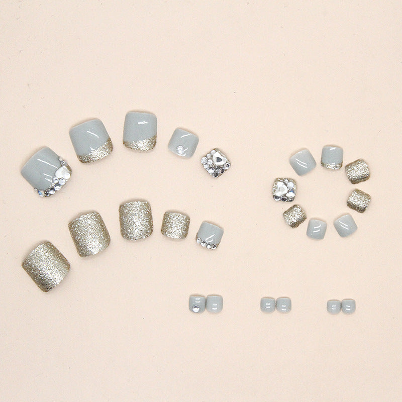 No.134 Champagne Glitter ArmorToenail 24pcs/Set