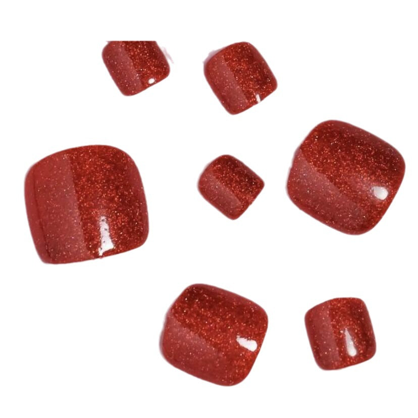 No.339 Flashing Red Toenails Patch 24pcs/Set