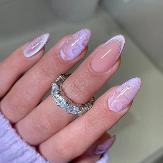 No.PSN162 Purple Cat's Eye Hand & Toe Pair Set-48pcs