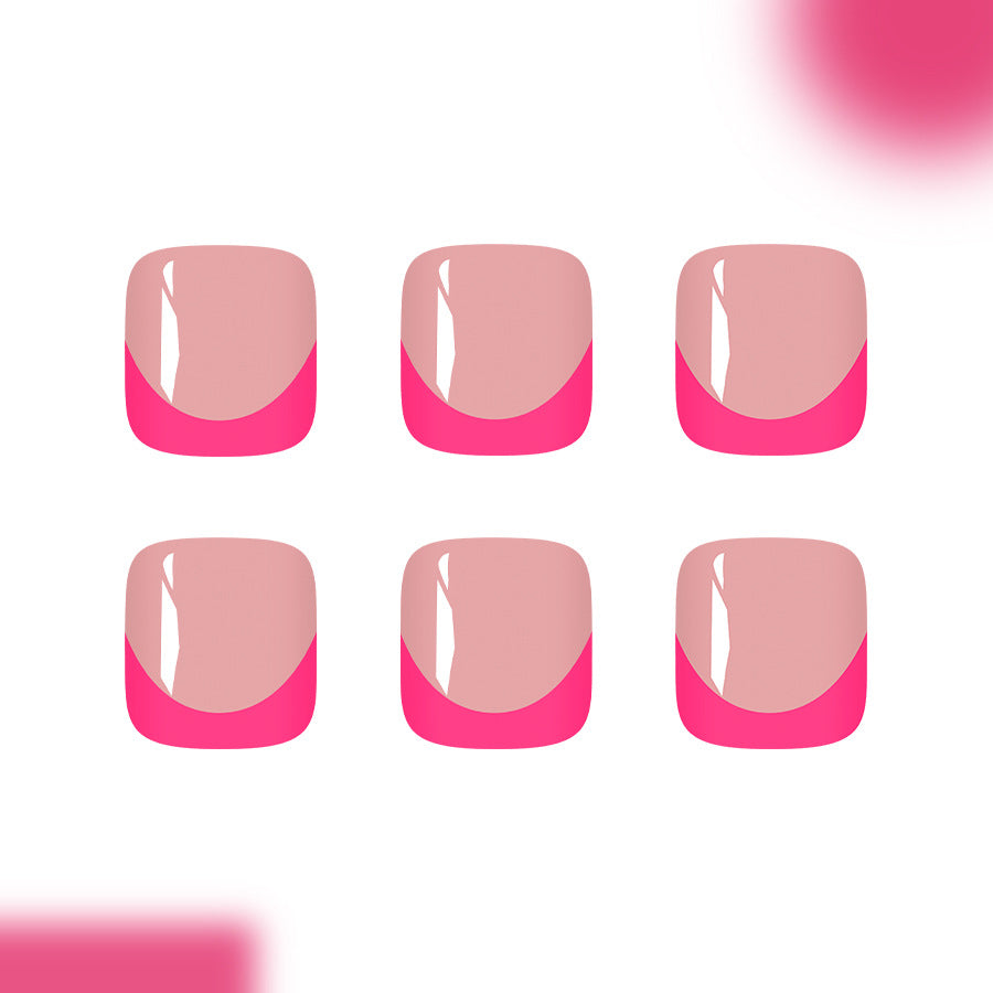 No.642 Rose Red Toenails Patch 24pcs/Set