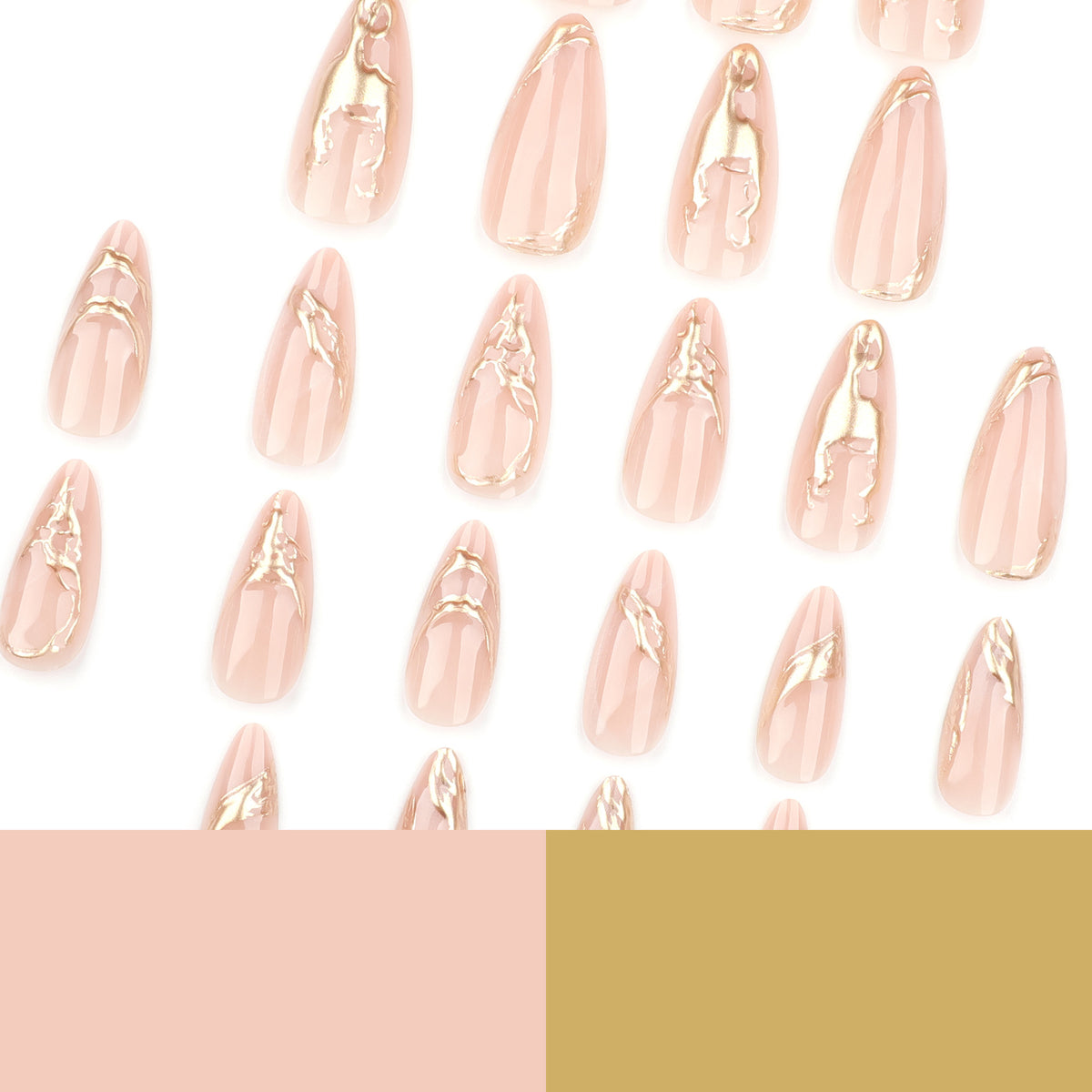 No.F697 Gold Fingernails Patch 24pcs/Set