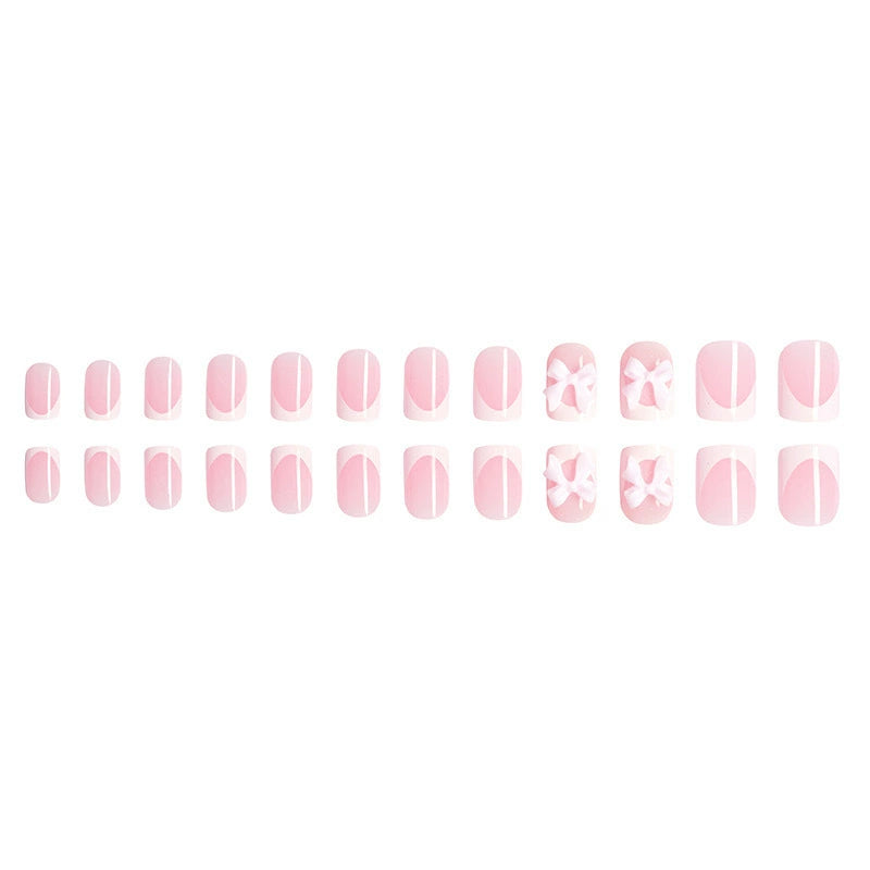 No.F279 Pink Fingernails Patch 24pcs/Set