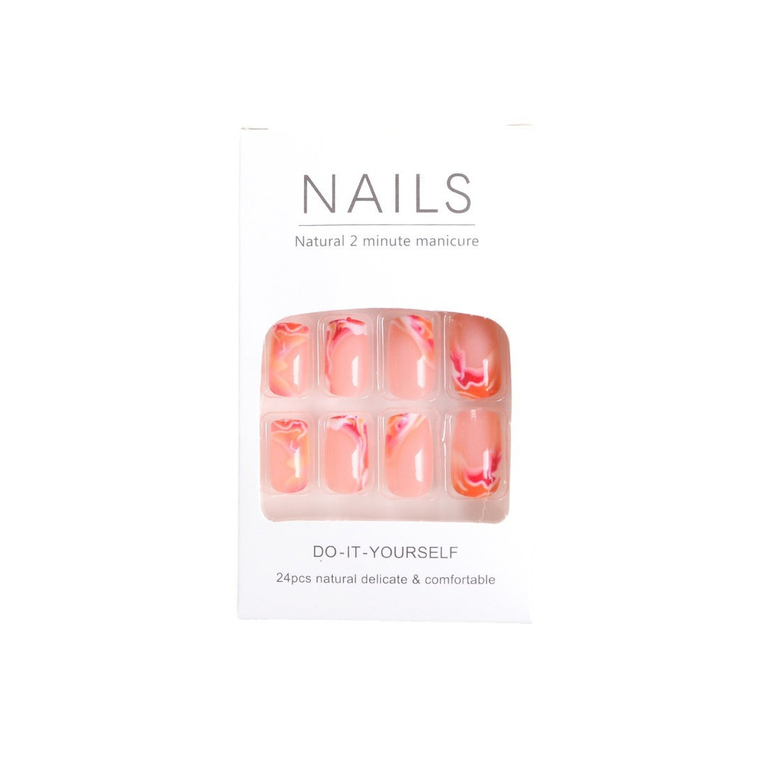 No.F87 Red Flame Gradient Fingernails Patch 24pcs/Set