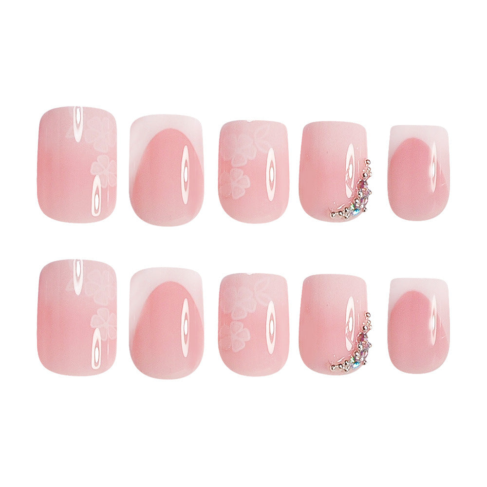 No.F748 Pink Fingernails Patch 24pcs/Set