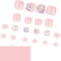 No.356 Flower Diamond Toenails Patch 24pcs/Set