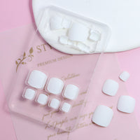 No.341 Cute White Toenails Patch 24pcs/Set