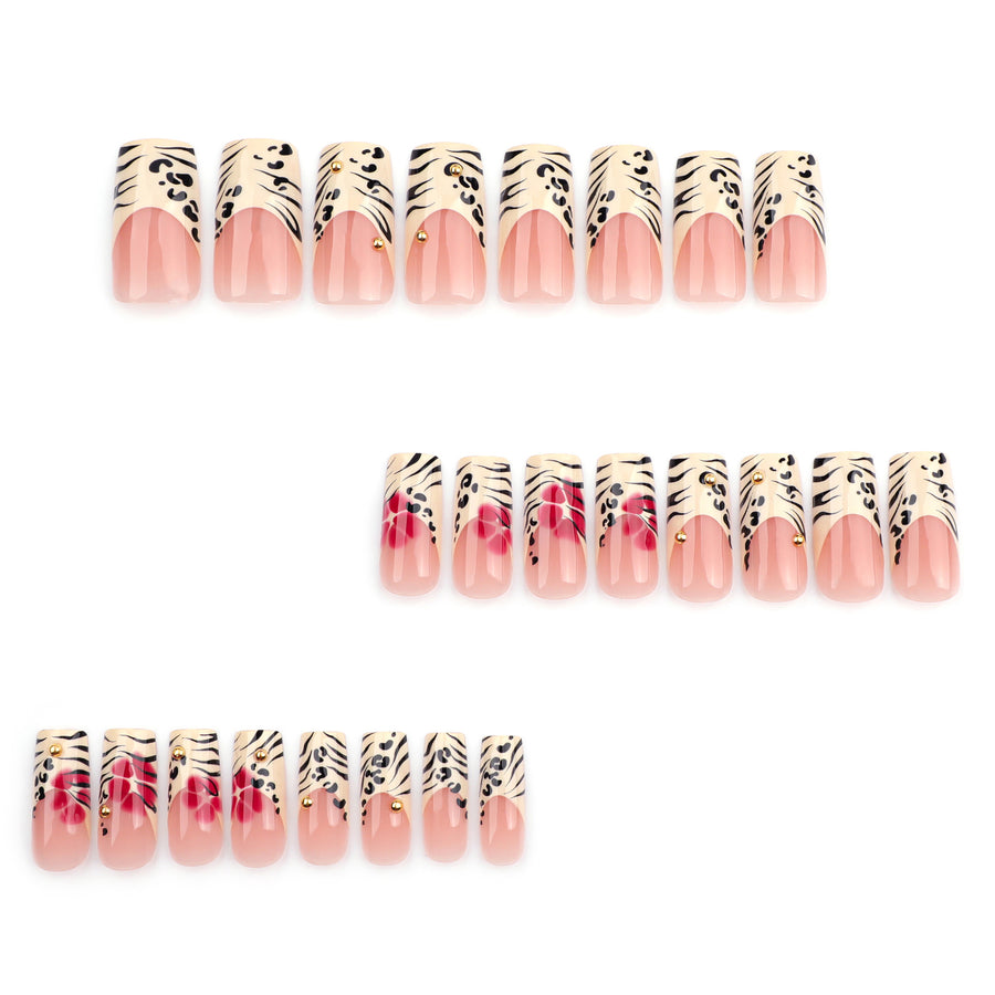 No.F230 Leopard Print Fingernails Patch 24pcs/Set