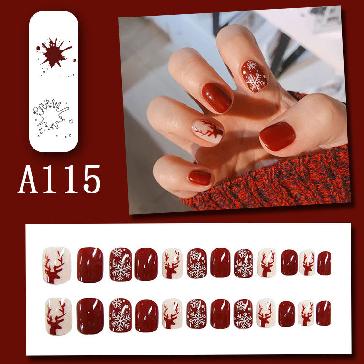 No.CM23 Christmas Snowflake Elk  Fingernails Patch 24pcs/Set