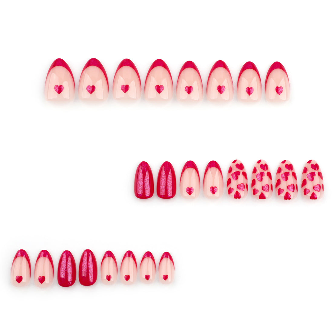 No.VN71 Valentine’s Love Press-On Nails Set (24 Pcs)