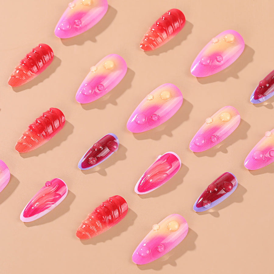 No.F475 3D Fashion Fingernails Patch 24pcs/Set