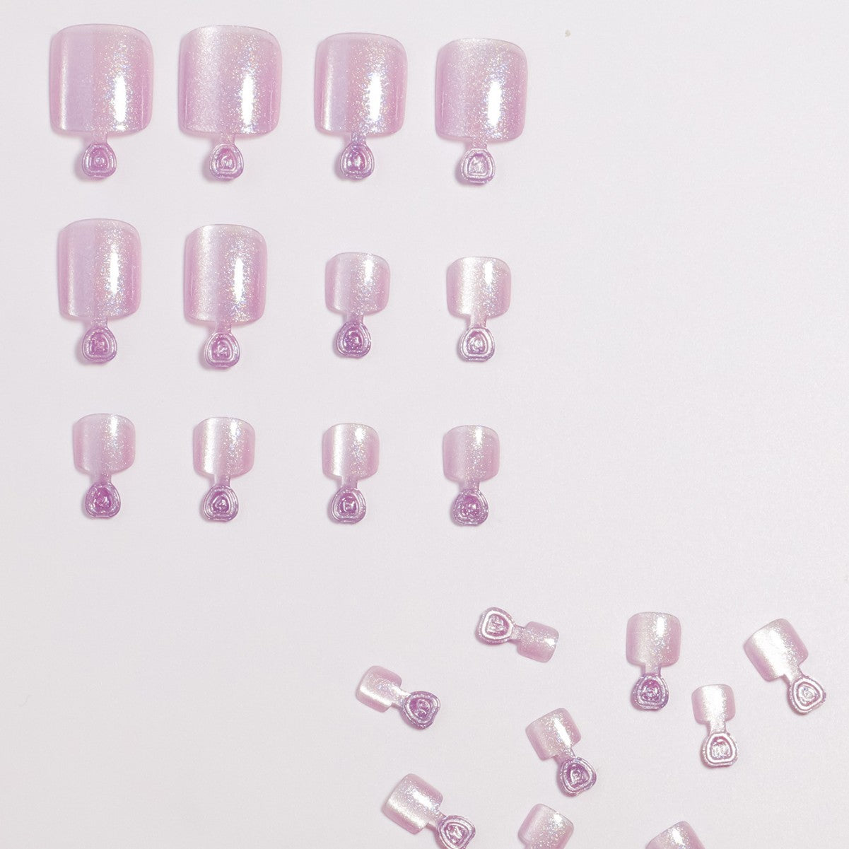 No.778 Purple Cat's Eye Toenails Patch 24pcs/Set