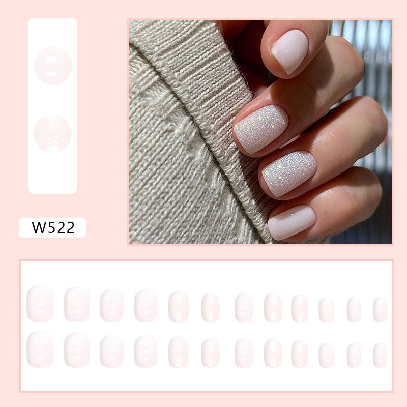 No.F388 Pink Fingernails Patch 24pcs/Set