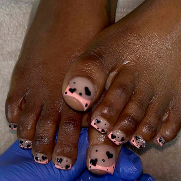 No.557 Pink Leopard Toenails Patch 24pcs/Set