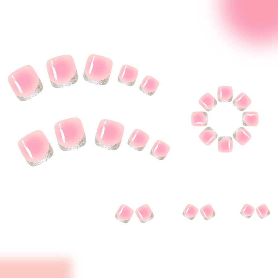 No.644 Pink Toenails Patch 24pcs/Set